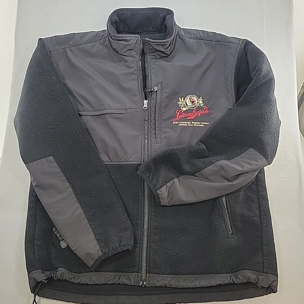 Vtg Leinenkugel's Brewing Co. Polar Fleece Full Zip Jacket XL, Outer Boundary